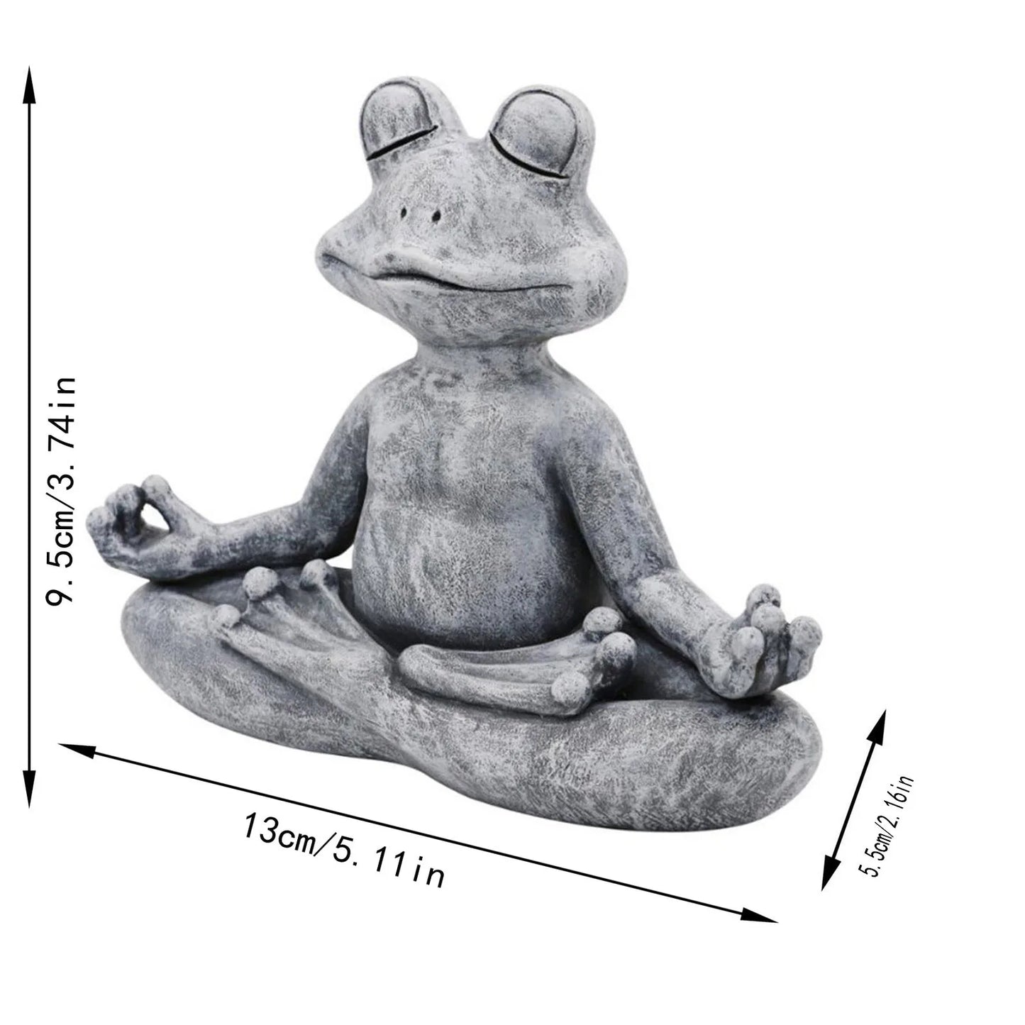 Resin Meditating Frog Statue Feng Shui Yoga Buddha Yoga Frog Sculpture Garden Frog Figurine Yard Home Decor Ornaments Drop Ship