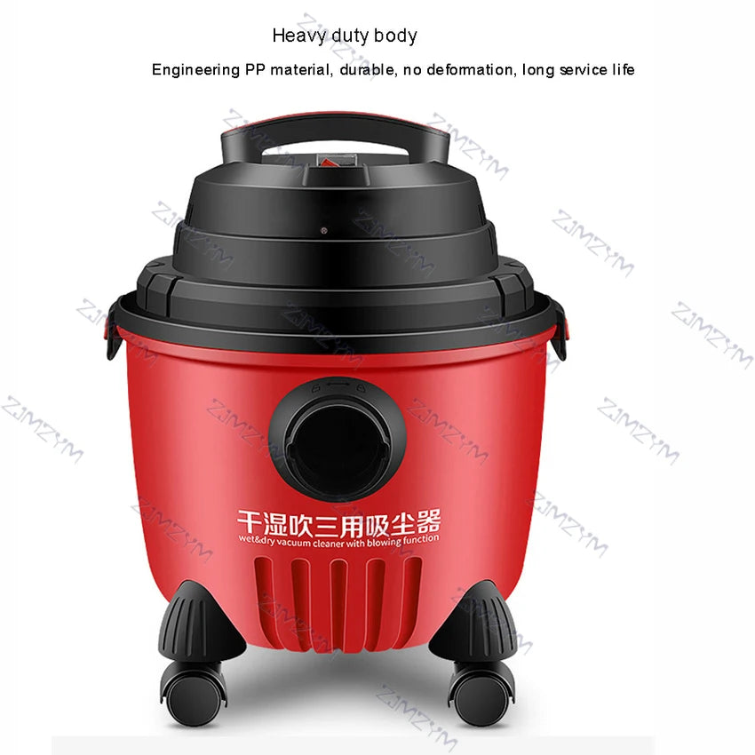 15L Hand-held Electric Vacuum Cleaner Powerful Household Dry and Wet Cleaning Dust Blowing High Power Suction Carpet Sweeper