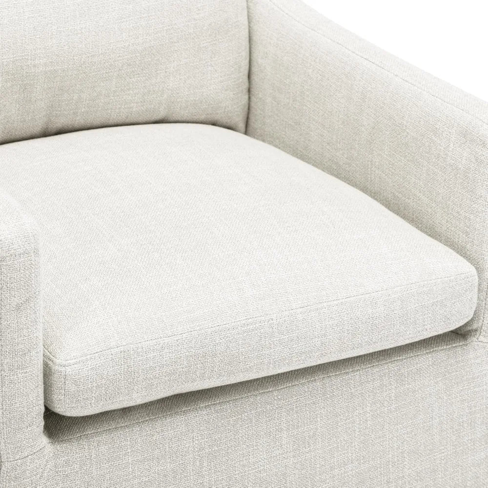 Upholstered Dining Chairs Set of 2,Linen Accent Chair for Living Room,Single Sofa Chair with 4 Casters,Upholstered Arm Chair