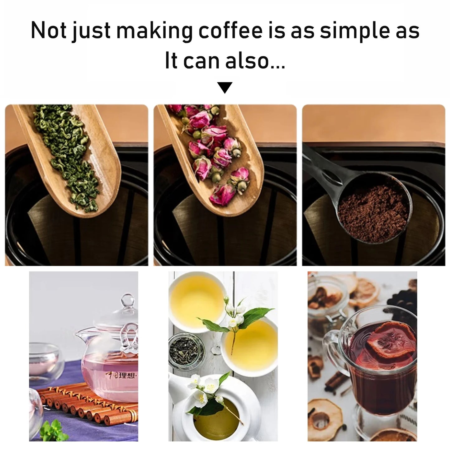 NEW Fun Brewing Experience with Drip Coffee Maker, 1.8L Capacity Household Coffee Machine with Programmable Timer, 1000W Digital