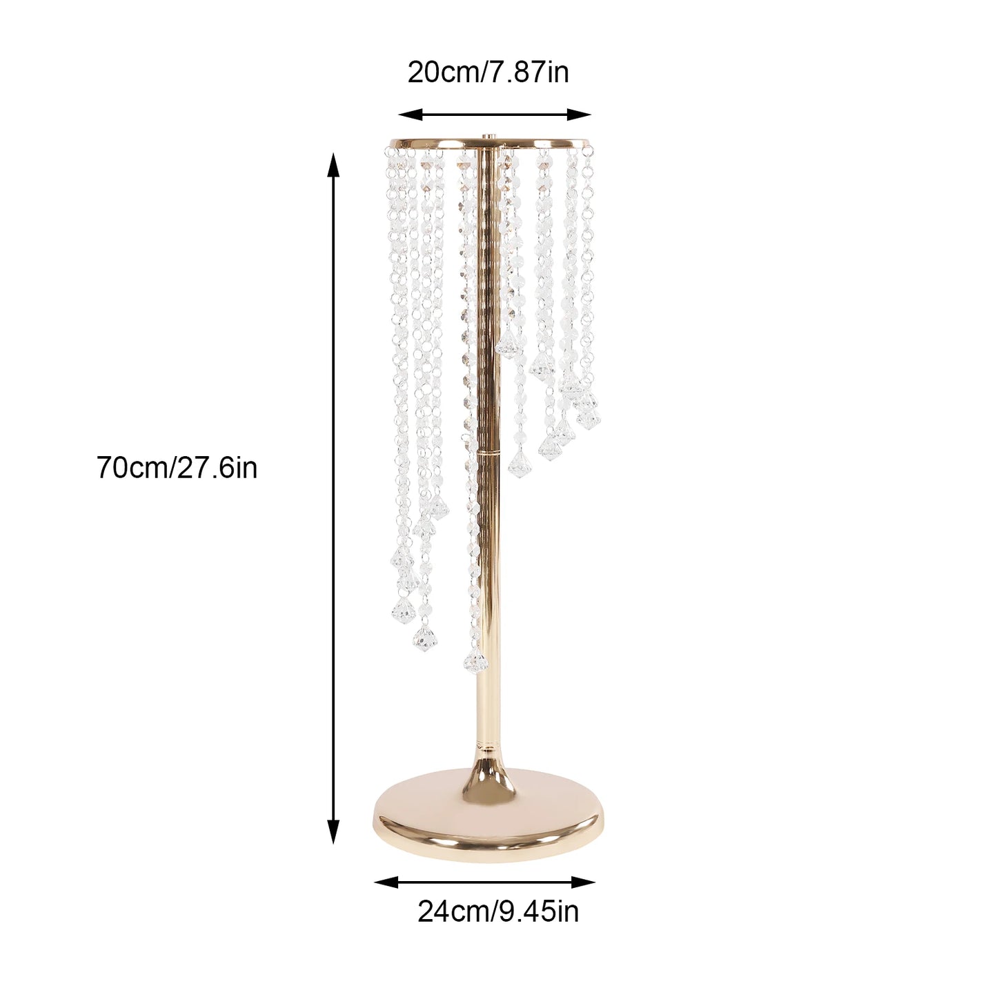 2Pcs Large Stunning Iron Flower Vase Table Desk Decor Wedding Home Decor Wedding Centerpieces Gold Vases - 2 Pcs 70cm Tall