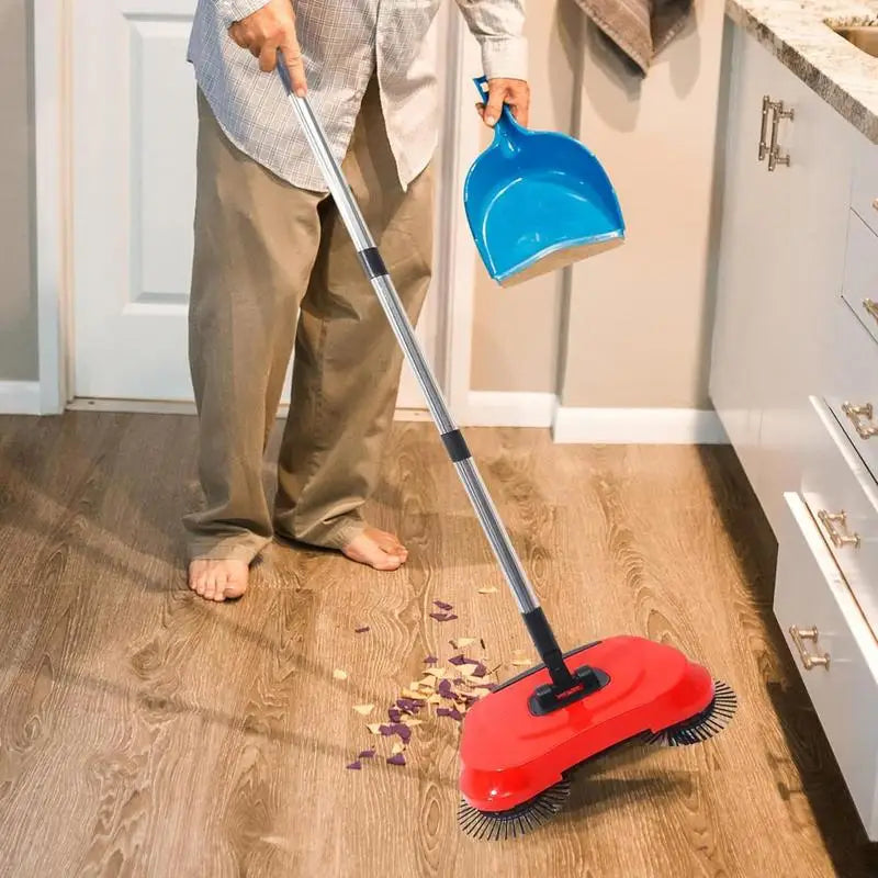 Carpet Floor Sweeper Non Electric Vacuum Broom Floor Cleaning Tools Adjustable Handle Sweeper For Cleaning Pet Hair Loose Debris