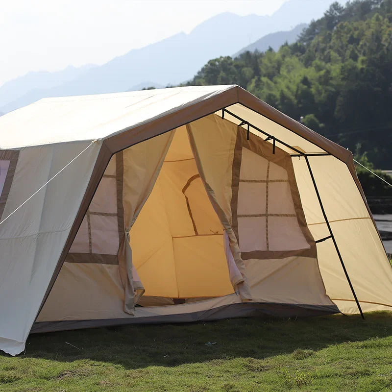 Outdoor Camping Dachuan Roof Tent Rainproof, Windproof And Moisture-Proof Mat Canopy Light Luxury Multi-Person Camping Tent