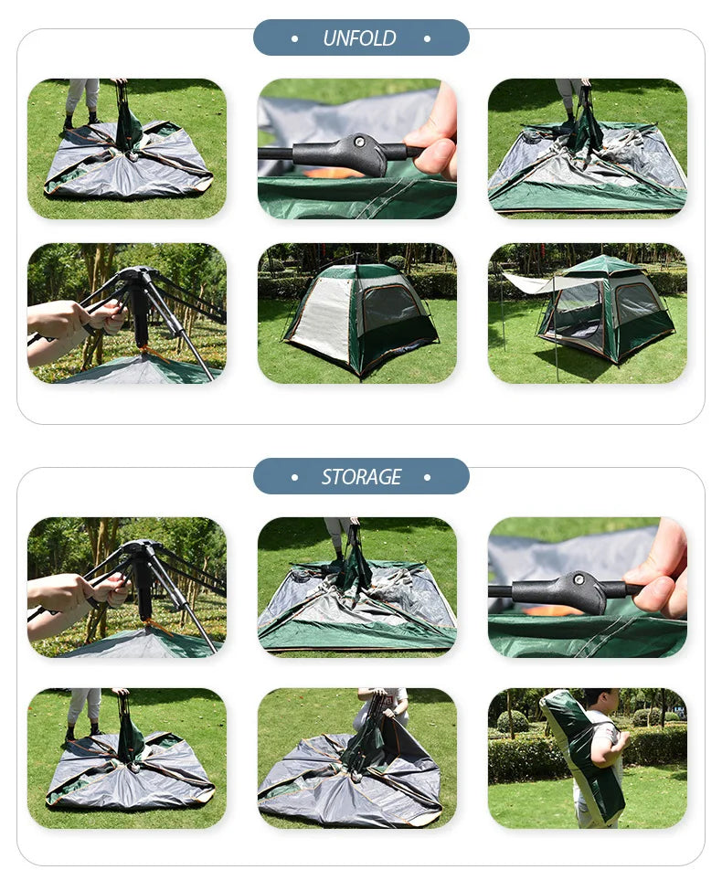Polyester Waterproof Camping Trekking Pop Up Family High Quality Luxury Camping Tent