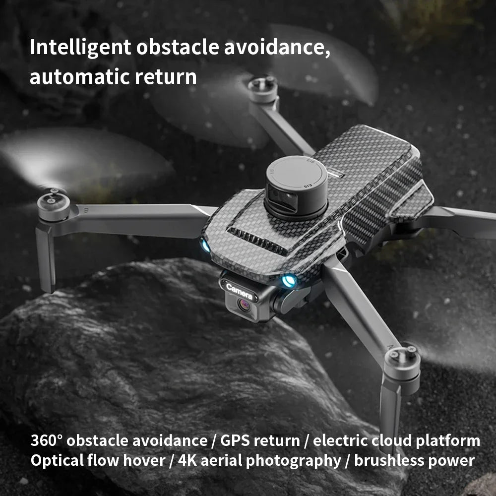 GPS RC Drone 6K Professional Dual HD Camera FPV 1200Km Aerial Photography Brushless Motor Foldable Quadcopter Toy