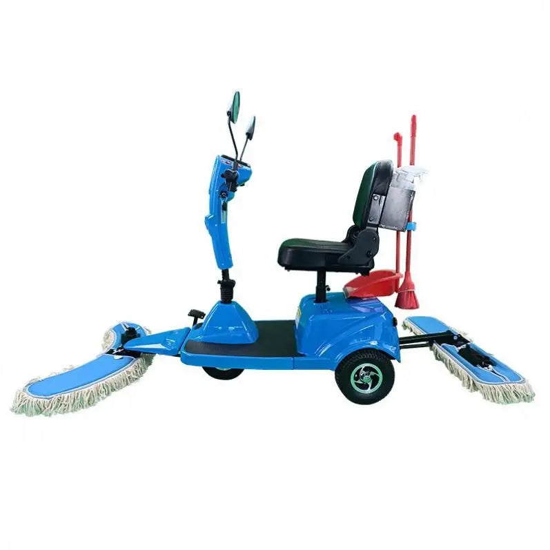 3 Wheels Mobility Floor Cleaning Mop Scooter Electric Sweeper Dust Cart Machine Driving