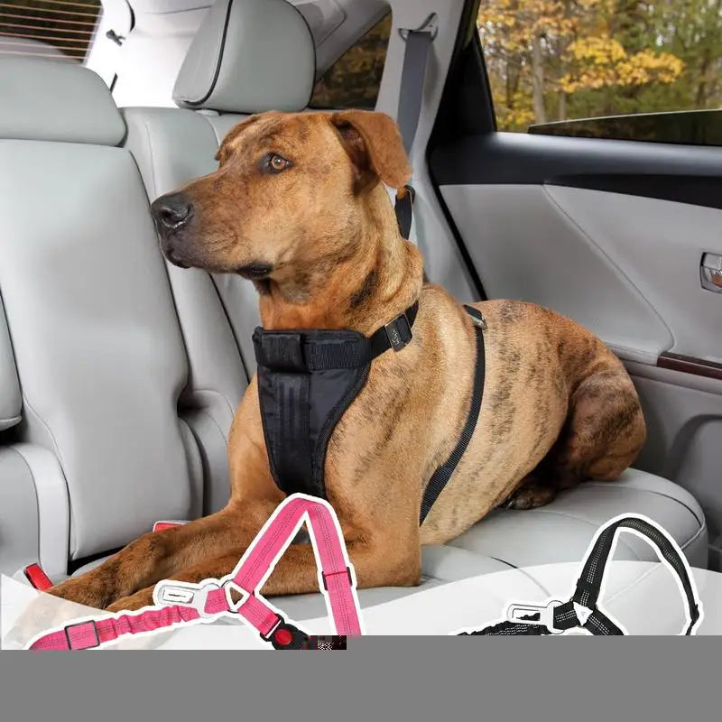 Dog Seat Belt For Car Pets Car Seat Safety Belt Portable Headrest Dog Car Harness Dog Seat Safety Belt For Medium Small Puppies