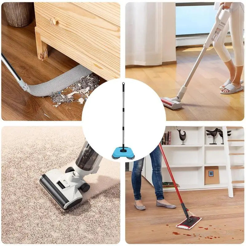 Carpet Sweeper Cleaner Non Electric Carpet Broom Floor Cleaning Tools Adjustable Handle Sweeper For Cleaning Pet Hair Loose