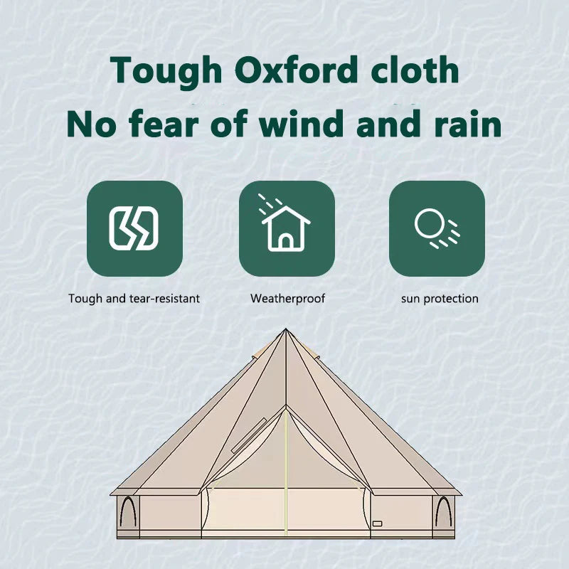 Yurt tent Netflix outdoor cotton camping Indian light luxury camping campsite double-decker tent