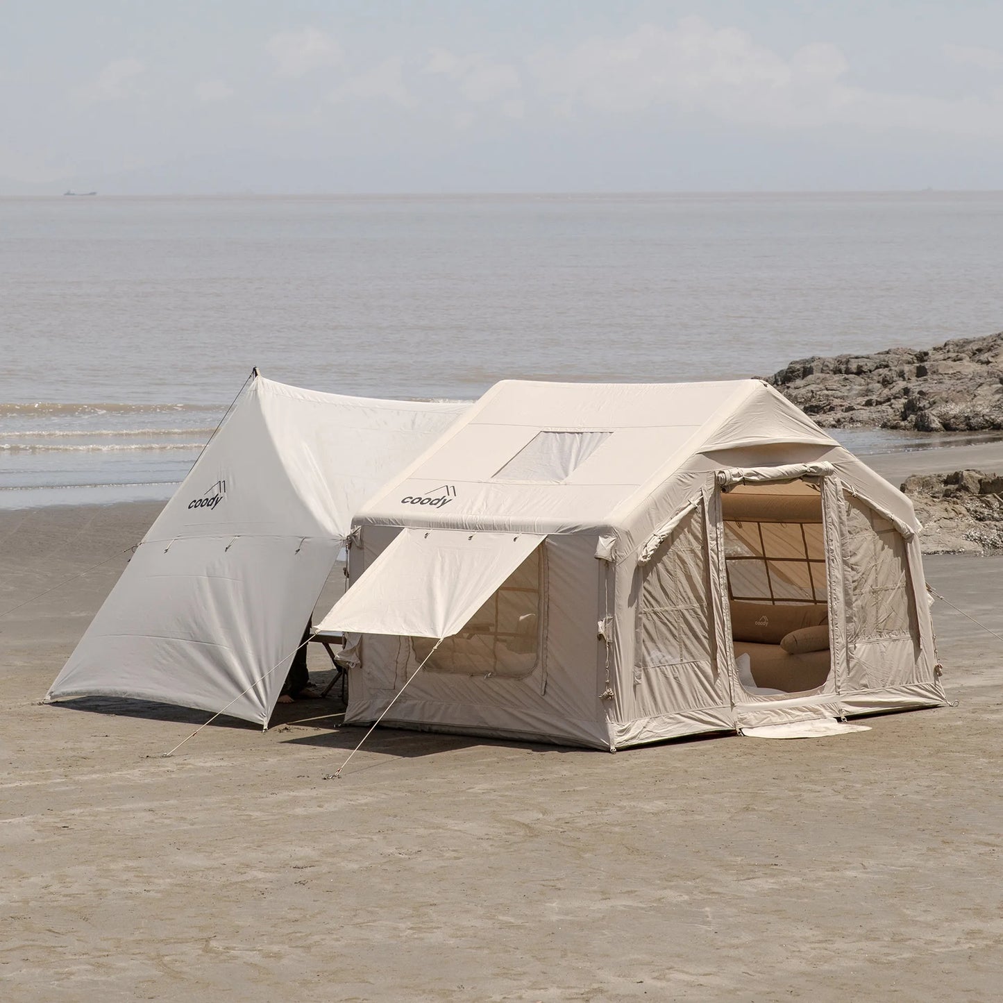 China Manufacture Coody Inflatable Tent 8 Sqm Coody Air Tent High Quality Luxury Outdoor Camping Tent