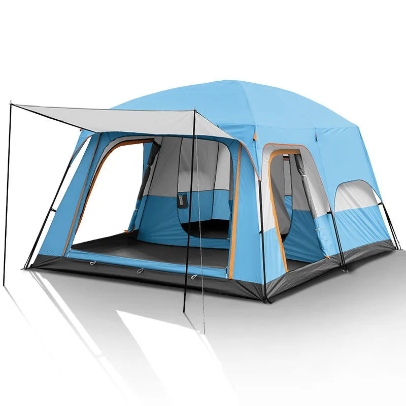 Hot sale 3-4 Person Outdoor Tent Large Luxury Wind Resistant Family Camping Tent