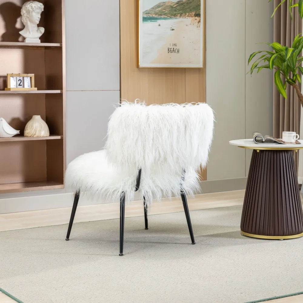 2024 New 25.2'' Wide Faux Fur Plush Accent Chair
