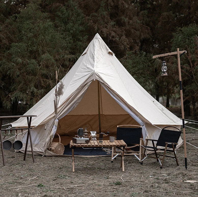 Yurt tent Netflix outdoor cotton camping Indian light luxury camping campsite double-decker tent