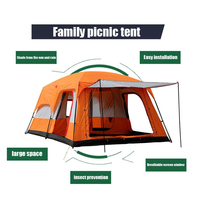 Wholesale 5 Person Waterproof Large Luxury Tents Double Layer Automatic Durable Folding Camping Tent