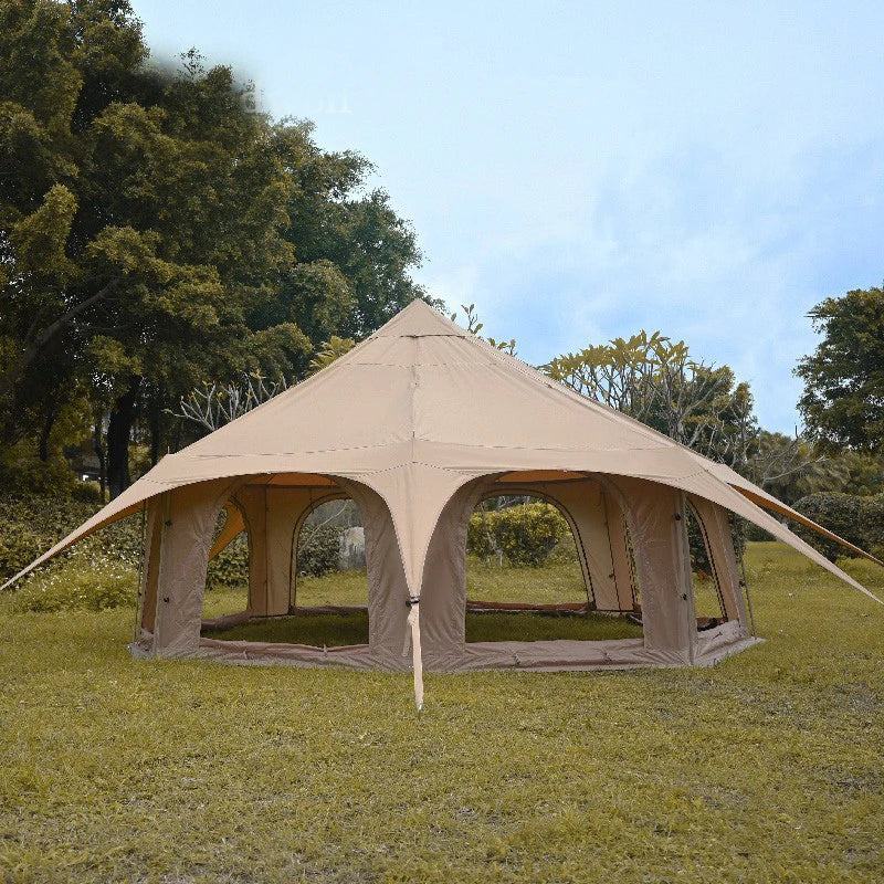 Outdoor Camping Park Light Luxury Multi-person Circus Indian Tent 8-10persons Yurt Glaming Tourist TC Cotton with Chinmney Hole