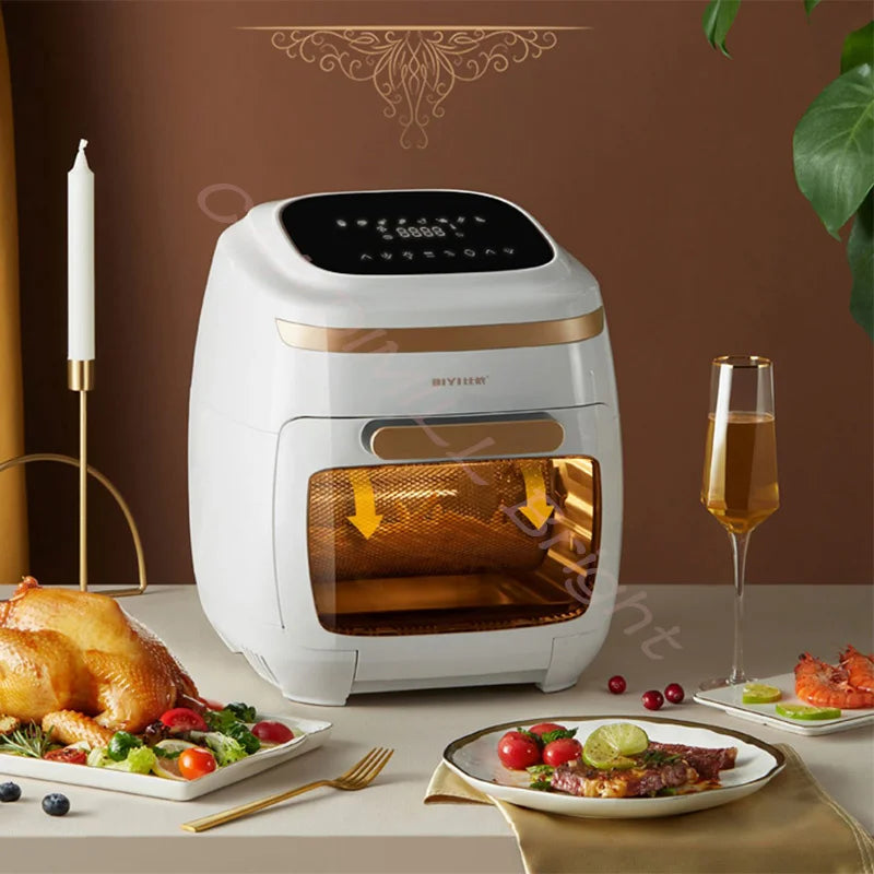 Air Fryer Oven Toaster Barbecue Machine Household Desktop Oven Touch LCD Visual Air Fryer Dried Fruit Machine