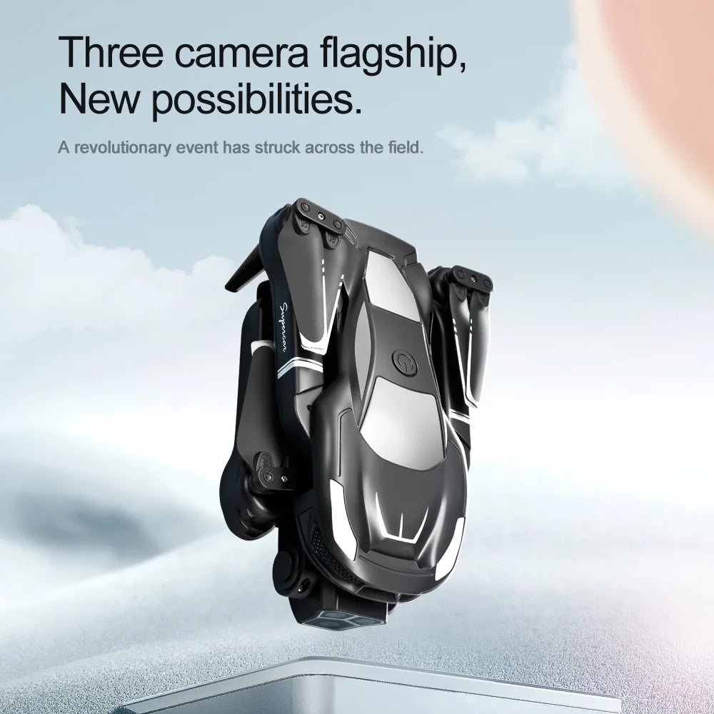 Popular V68 drone with multiple batteries and high-definition three camera 5G optical flow obstacle avoidance and stopping