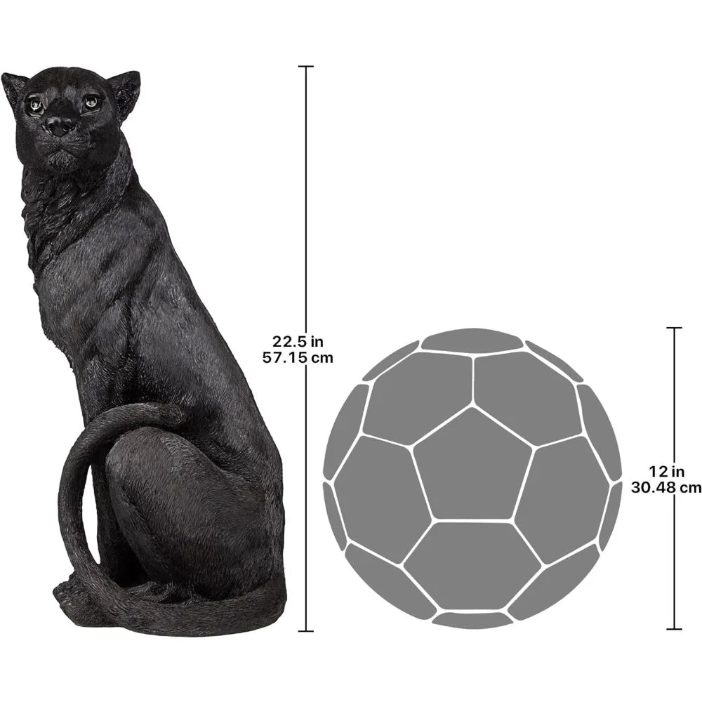 Black Panther Black Jaguar Statue Sculptures & Figurine Home Decoration Crafts Decor Garden
