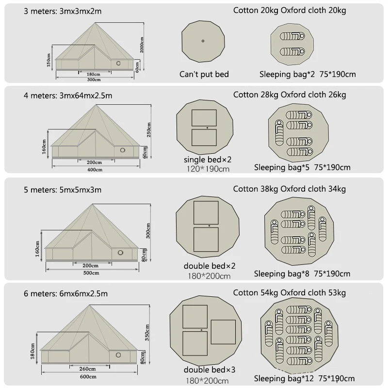 Yurt tent Netflix outdoor cotton camping Indian light luxury camping campsite double-decker tent