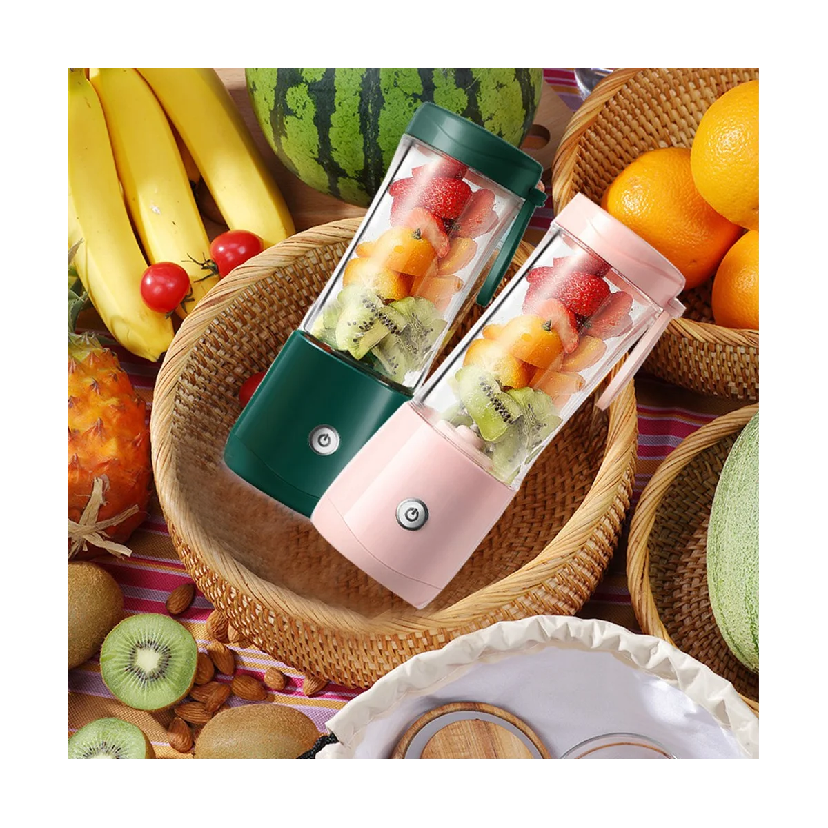 380ML Portable Blender Wireless Mini Juicer USB Electric Blender Fruit Juicer for Fruit and Vegetables Juicer Machine-B