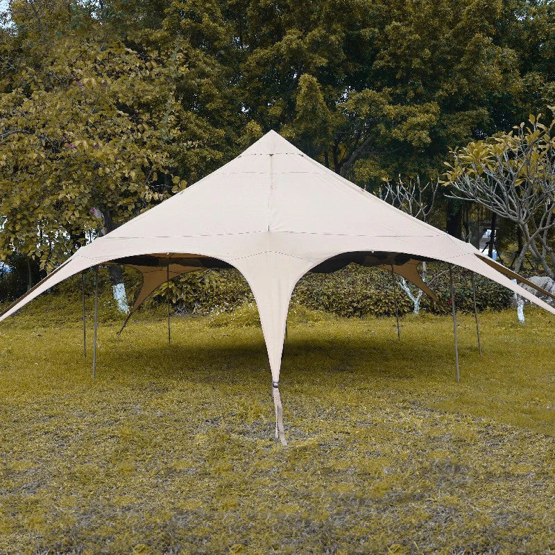 Outdoor Camping Park Light Luxury Multi-person Circus Indian Tent 8-10persons Yurt Glaming Tourist TC Cotton with Chinmney Hole