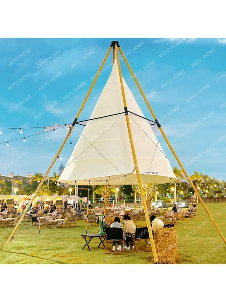 Tapered Lantern Tent Outdoor Camping Hotel Tent Tianmuye Luxury Camp Restaurant