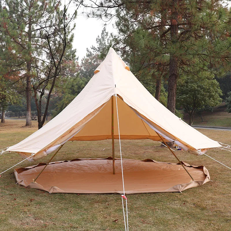 2 door Heavy Duty 5m Luxury Cotton Canvas Bell Camping Tent with stove hole