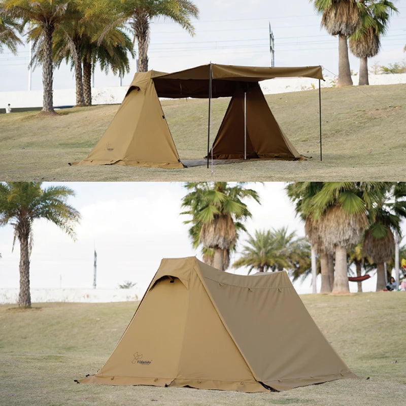Vidalido Outdoor Camping Shelter Flame Curtain Cotton Light Luxury Single BC Tent Tech 300D Oxford Twin Peaks Glaming Tourist