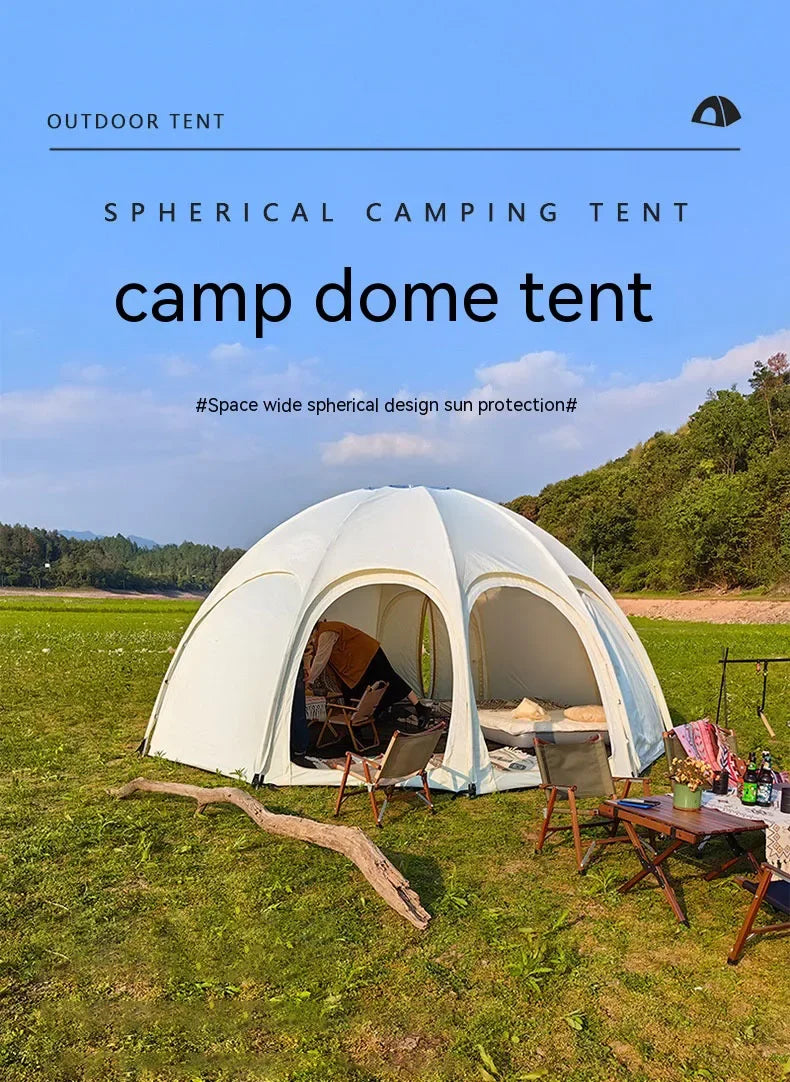 Spherical Dome Canopy Tent, Outdoor Light Luxury Camp Hemispheric Tent, Sunshade And Rainproof Starry Sky Hotel Tent