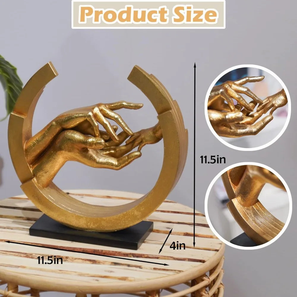 Sculptures Home Decor Family Statue - Large Resin Gold Mothers Day Decorations New Families Love Statue Wedding for Room Table
