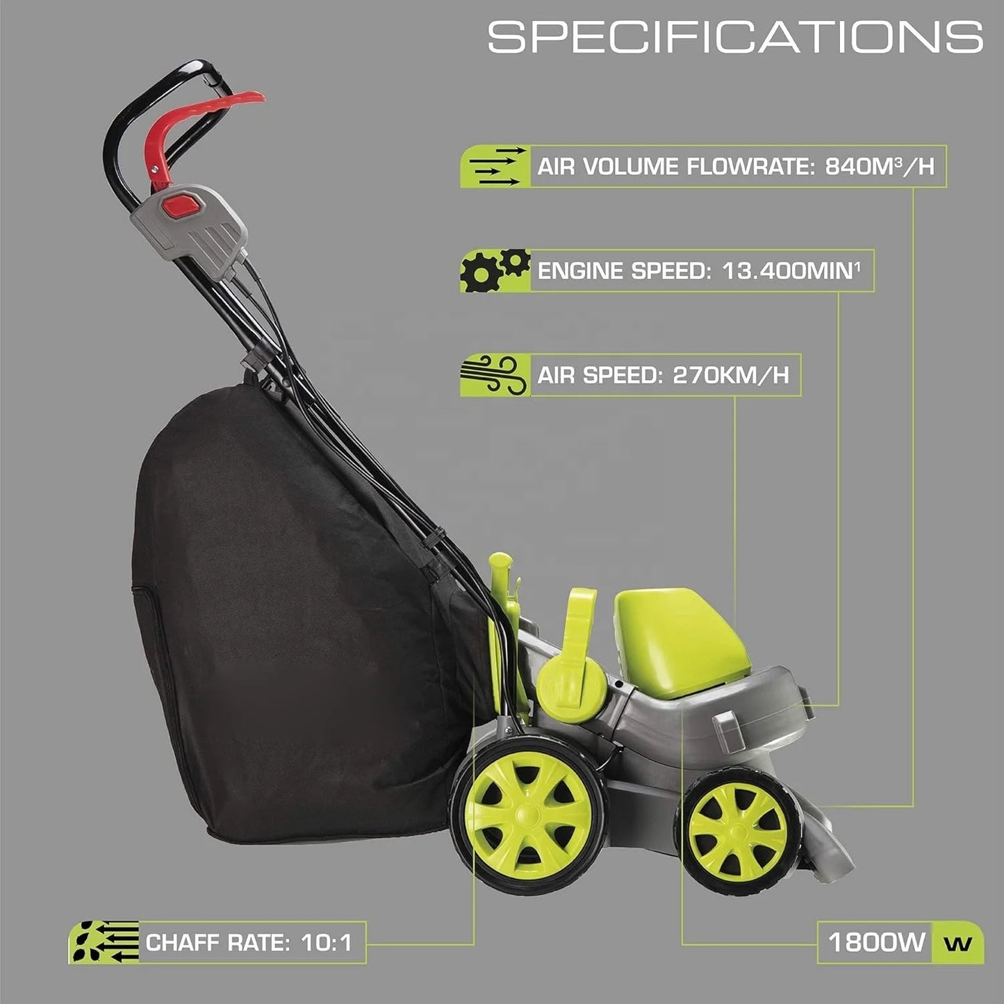 3-in-1 Artificial Grass Cleaning Machine Vacuum Blower Vacuum Leaf Shredder for Turf Cleaner Sweeper Power Brush Brushing