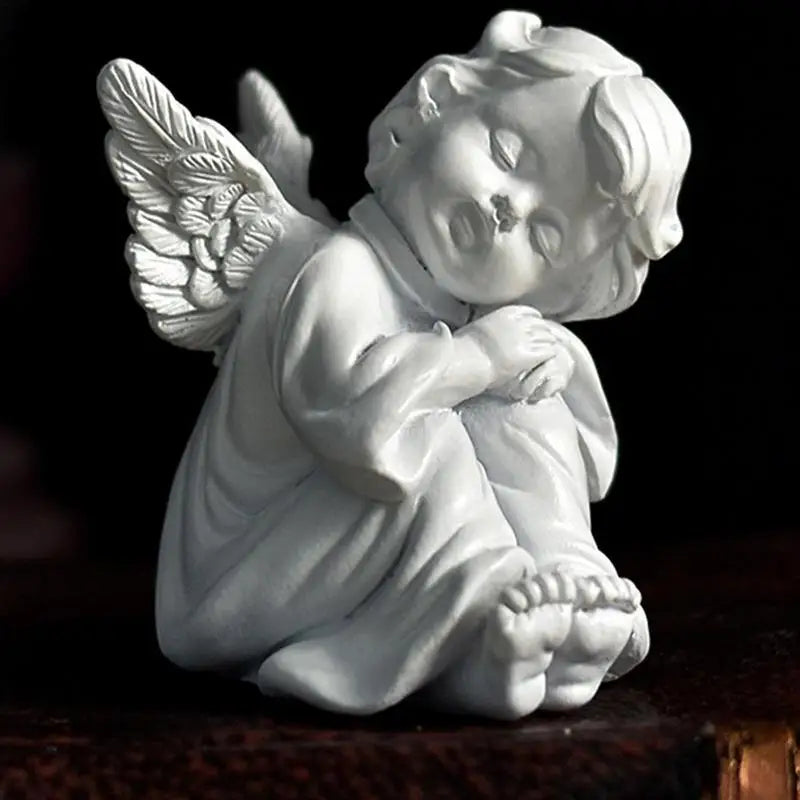 Sleeping Angel Statue Resin Cute Angel Decoration Figurine Outdoor Home Desktop Cherub Adorable Cherubs