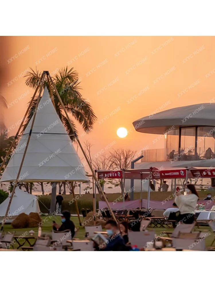 Tapered Lantern Tent Outdoor Camping Hotel Tent Tianmuye Luxury Camp Restaurant