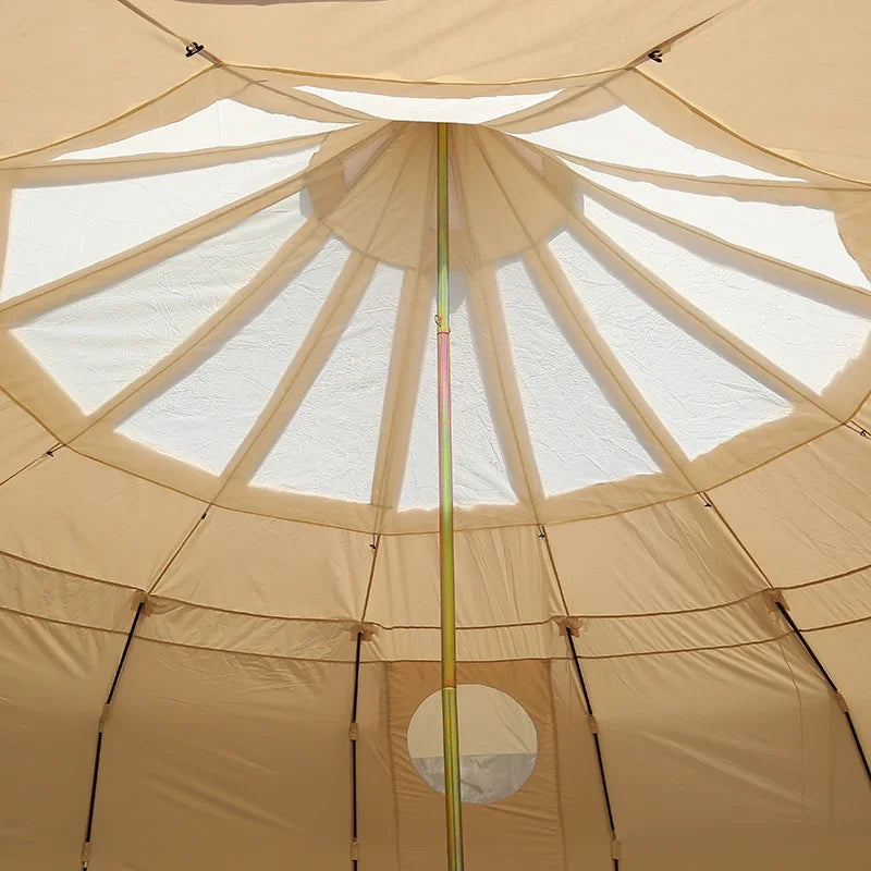 TENT Extra Large Outdoor Rainproof Oxford Cloth Cotton Luxury Yurt Tent Camping Luxury Family Living Lotus Tents