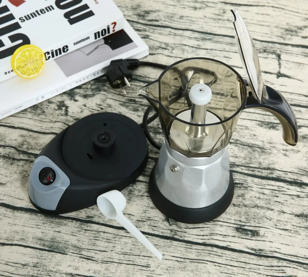 220V 480W 3-Cups Tea Coffee Maker Pot Cafetera Machine Mocha Removable Coffee Kitchen Tool Office
