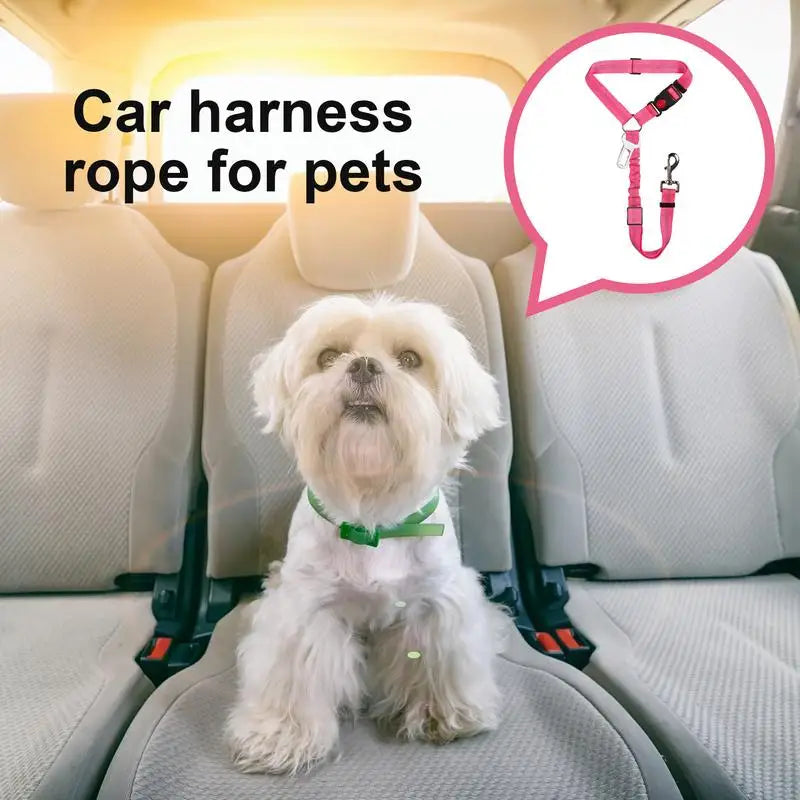 Dog Seat Belt For Car Pets Car Seat Safety Belt Portable Headrest Dog Car Harness Dog Seat Safety Belt For Medium Small Puppies