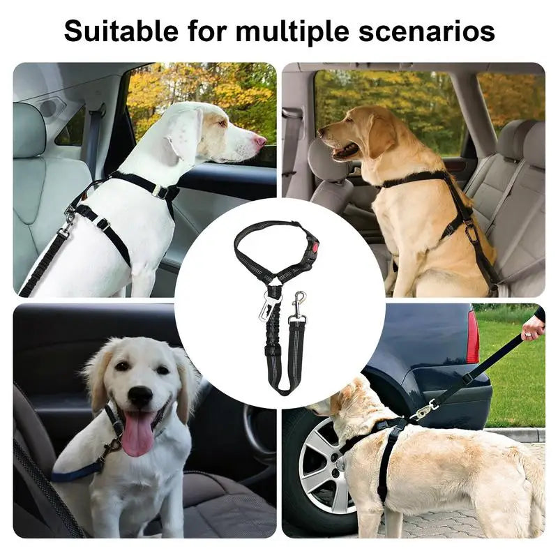 Dog Seat Belt For Car Pets Car Seat Safety Belt Portable Headrest Dog Car Harness Dog Seat Safety Belt For Medium Small Puppies