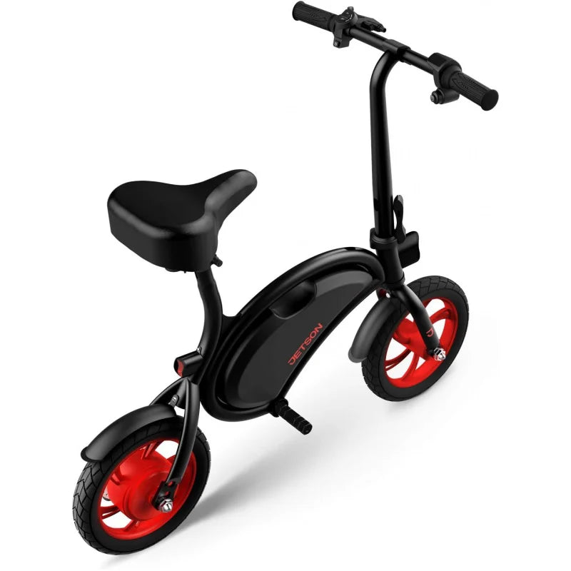 QJetson Bolt Electric Ride-On Bike, Easy-Folding, Built-in Carrying Handle, Twist Throttle, Up to 15.5 MPH, Ages 13