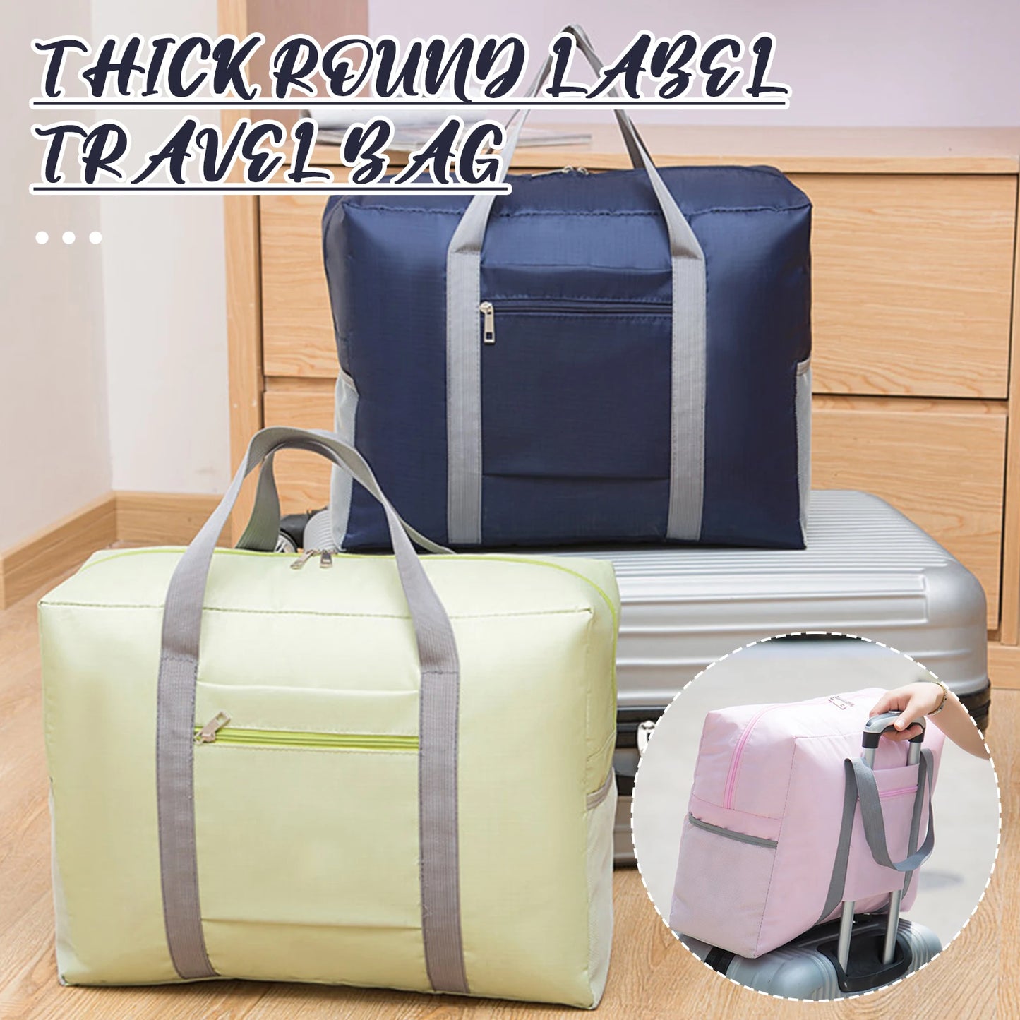 Personalized Zipper Travel Bag With Small Pocket Multi-Functional Durable Trip Pack For Fitness Workout