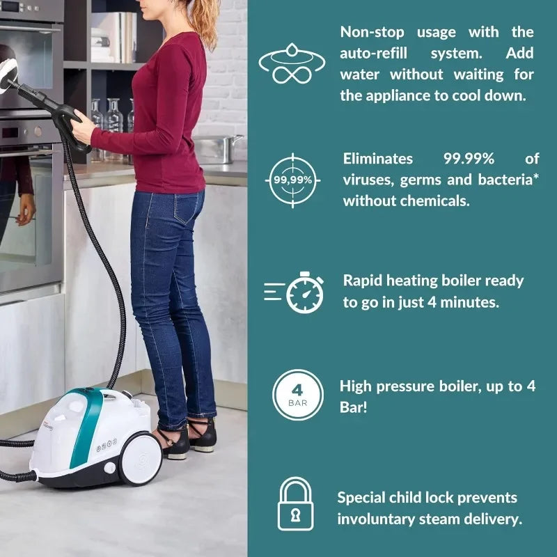 Vaporetto Steam Cleaner Unlimited Steam Technology, home appliance Cleaning Appliances Electric Sweeper