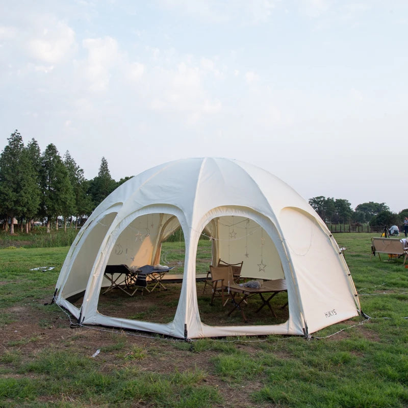 Waterproof Round Dome Shaped Octagon Four Seasons Thickened Outdoor Luxury Camping Tent