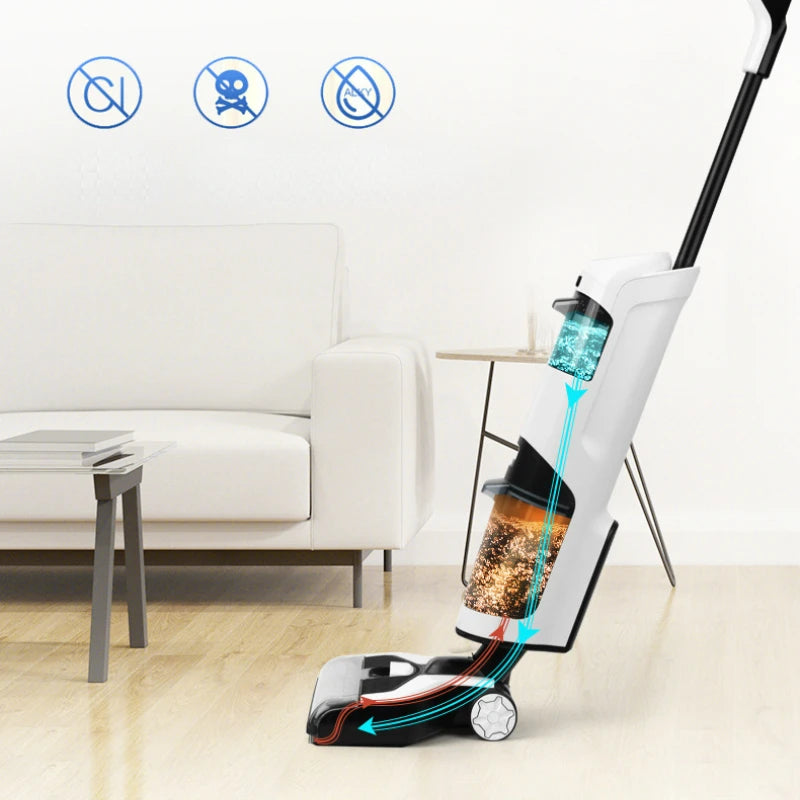Wireless Intelligent Floor Washing Machine Hand-held Automatic Cleaning Electric Sweeper Suction Drag Integrated Vacuum Cleaner