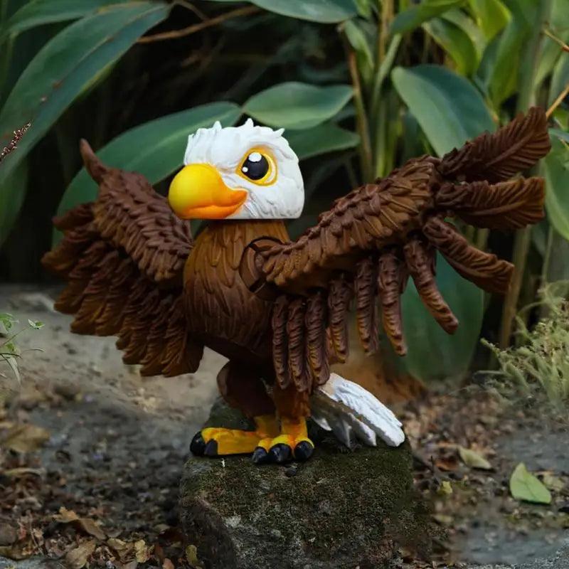 Eagle Statues 3D Printed Realistic Eagle Sculpture Novelty Eagle Action Figures With Movable Joints Eagle Figurines Home Decor