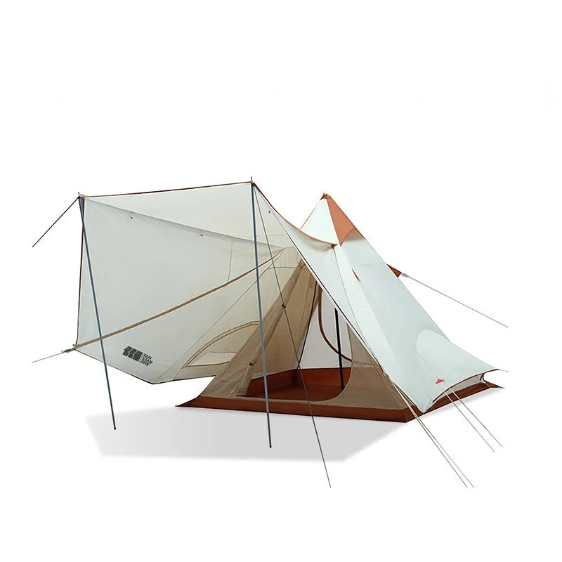 Teepee Indian Beach Tent Pyramid Outdoor Camping Luxury Picnic Peak Rainproof BBQ Cycling Family Party Relief Team Car Tent