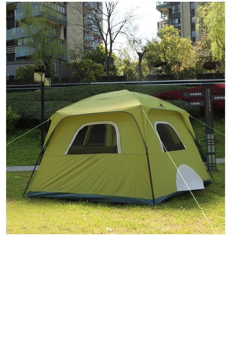 4 Person Large Glamping Tent Camping Tents Waterproof Windproof Luxury Family Tent with Rainfly