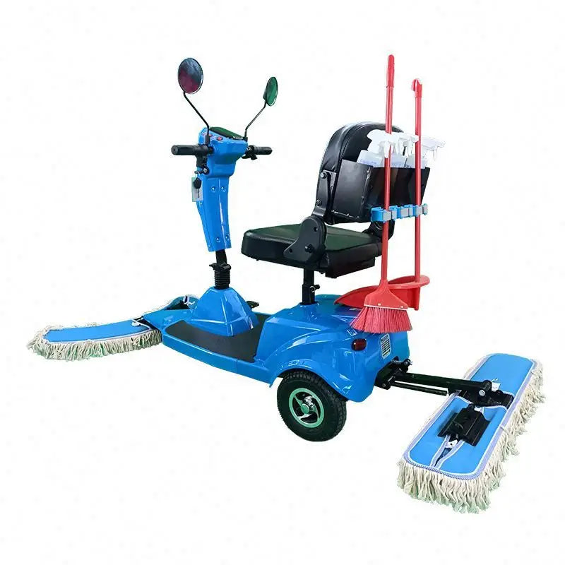 3 Wheels Mobility Floor Cleaning Mop Scooter Electric Sweeper Dust Cart Machine Driving