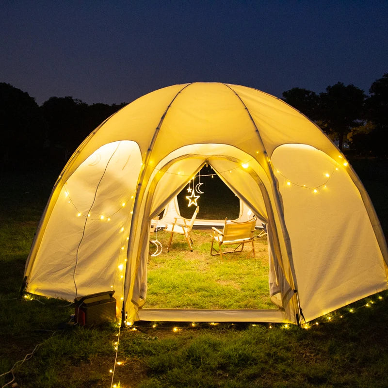 Waterproof Round Dome Shaped Octagon Four Seasons Thickened Outdoor Luxury Camping Tent