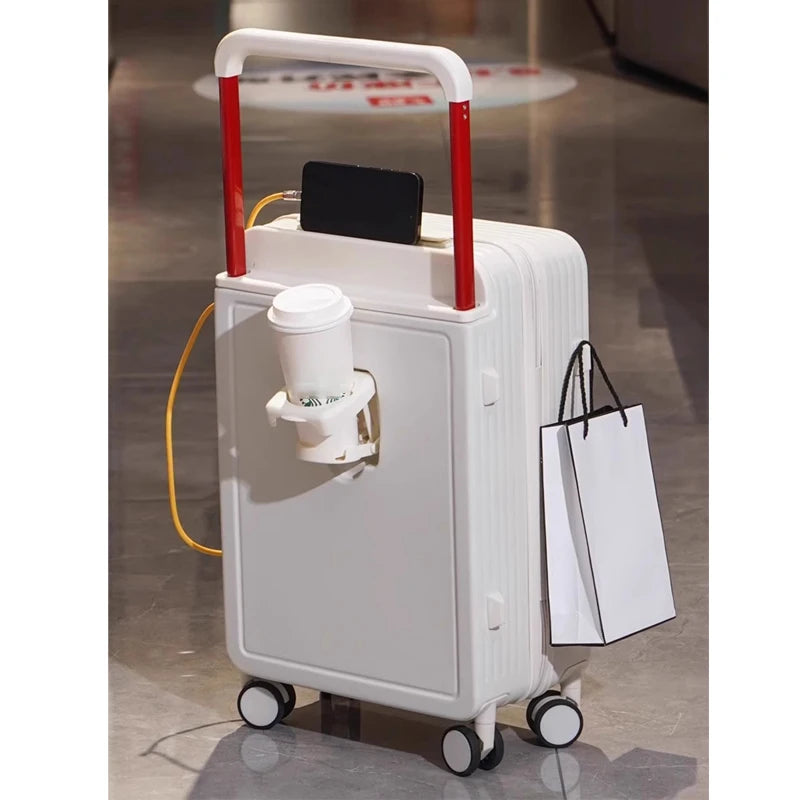 2024 New Wide Handle Suitcase Multifunctional ABS+PC Luggage Travel Bags Senior Sturdy Durable Trolley Case 20/24/28 Inch