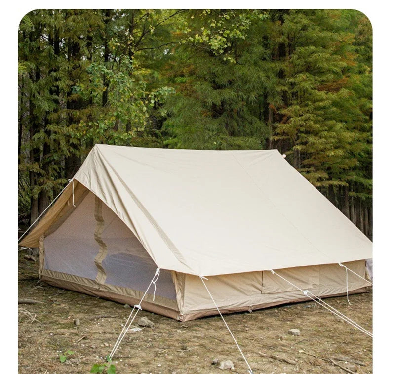 Light Luxury Camping Tent, Self-Drive, Travel Family Activities, Sun Shade, Rain, Warm Cotton, Small Ridge Tent
