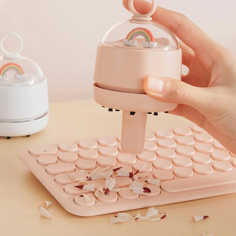 Portable Desktop Vacuum Cleaner Cordlesss Mini Table Dust Sweeper Rechargeable Charging Electric Hand Held Clean Device